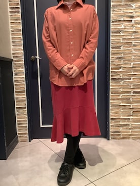 「綿麻シャツ」｜BRICK HOUSE by Tokyo Shirts さいたま新都心コクーン店さん（レディース・164cm）の夏コーディネート