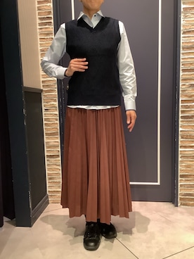 「アイテム（ビジネスシャツ）」を使った、BRICK HOUSE by Tokyo Shirts さいたま新都心コクーン店さん（レディース・164cm）の秋コーディネート