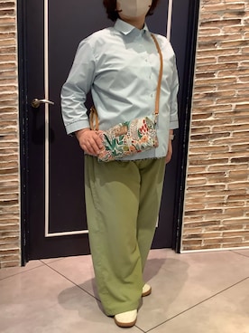 「アイテム（ポーチ、グリーン系）」を使った、BRICK HOUSE by Tokyo Shirts さいたま新都心コクーン店さん（レディース・152cm）の夏コーディネート