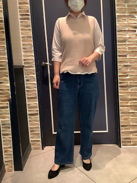 「TOKYO SHIRTS（トウキョウシャツ）のアイテム（ベスト）」を使った、BRICK HOUSE by Tokyo Shirts さいたま新都心コクーン店さん（レディース・170cm）の春コーディネート