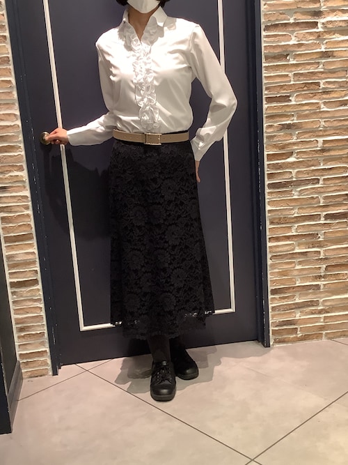 COFREX 前立ミニフリル レディース長袖フリルシャツ（シャツ