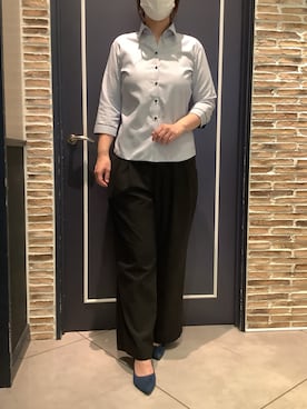 「TOKYO SHIRTS（トウキョウシャツ）のアイテム」を使った、BRICK HOUSE by Tokyo Shirts さいたま新都心コクーン店さん（レディース・170cm）の春コーディネート