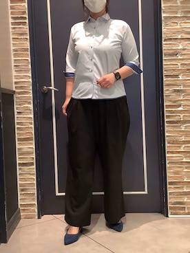 「TOKYO SHIRTS（トウキョウシャツ）のアイテム（ビジネスシャツ）」を使った、BRICK HOUSE by Tokyo Shirts さいたま新都心コクーン店さん（レディース・170cm）の春コーディネート
