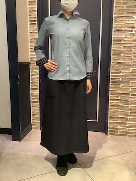 「アイテム（ビジネスシャツ）」を使った、BRICK HOUSE by Tokyo Shirts さいたま新都心コクーン店さん（レディース・164cm）の秋コーディネート