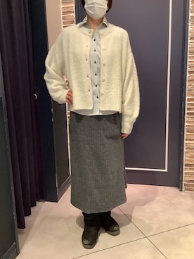 「アイテム（ビジネスシャツ）」を使った、BRICK HOUSE by Tokyo Shirts さいたま新都心コクーン店さん（レディース・163cm）の冬コーディネート