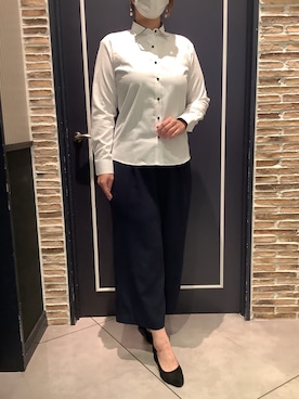 「アイテム（ビジネスシャツ）」を使った、BRICK HOUSE by Tokyo Shirts さいたま新都心コクーン店さん（レディース・170cm）の秋コーディネート