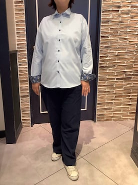 「アイテム（ビジネスシャツ）」を使った、BRICK HOUSE by Tokyo Shirts さいたま新都心コクーン店さん（レディース・151cm）の秋コーディネート