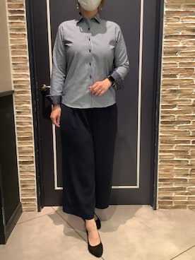 「アイテム（ビジネスシャツ）」を使った、BRICK HOUSE by Tokyo Shirts さいたま新都心コクーン店さん（レディース・170cm）の秋コーディネート