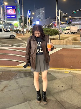 「niko and...（ニコアンド）のアイテム（ブルゾン）」を使った、chisaさん（骨格ナチュラル・レディース・163cm）の秋コーディネート