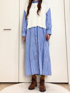 「POU DOU DOU（プードゥドゥ）のアイテム（ワンピース/ドレス）」を使った、𝕊𝔼ℝ𝕀＊さん（レディース・160cm）の秋コーディネート