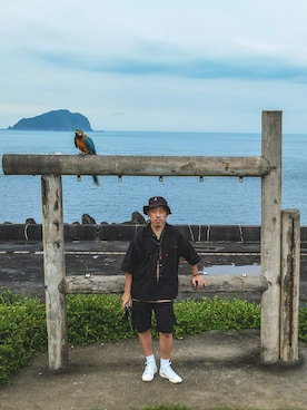 「KANGOL（カンゴール）のアイテム（キャップ）」を使った、randy7858さん（メンズ・183cm）の夏コーディネート