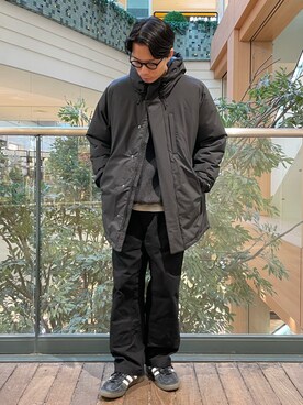 「GLOSTER（グロスター）のアイテム（ブルゾン）」を使った、nabeさん（メンズ・168cm）の冬コーディネート