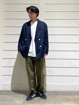「ラコステ」｜「アイテム（ジャケット/アウター）」を使った、nabeさん（メンズ・168cm）の秋コーディネート