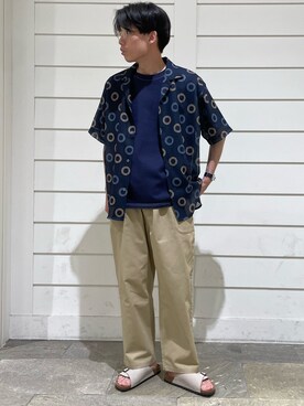 「GLOSTER（グロスター）のアイテム（シューズ）」を使った、nabeさん（メンズ・168cm）の夏コーディネート