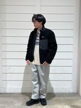 「TAION（タイオン）のアイテム（ブルゾン）」を使った、nabeさん（メンズ・168cm）の冬コーディネート