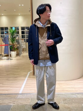 「gloster」｜「アイテム（ブルゾン）」を使った、nabeさん（メンズ・168cm）の冬コーディネート