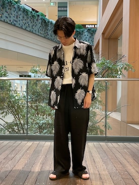 「GLOSTER（グロスター）のアイテム（シューズ）」を使った、nabeさん（メンズ・168cm）の夏コーディネート