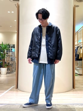 「gloster」｜「アイテム（ブルゾン）」を使った、nabeさん（メンズ・168cm）の冬コーディネート