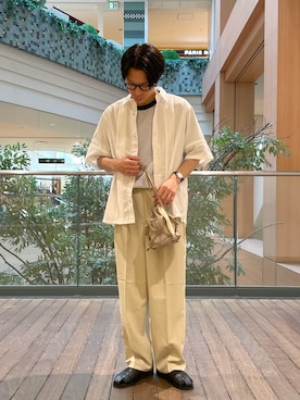 「GLOSTER（グロスター）のアイテム（シューズ）」を使った、nabeさん（メンズ・168cm）の夏コーディネート