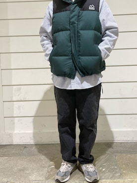 「FREDY&GLOSTER」｜「アイテム（ダウンベスト）」を使った、nabeさん（メンズ・168cm）の冬コーディネート