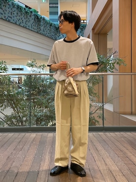 「GLOSTER（グロスター）のアイテム（シューズ）」を使った、nabeさん（メンズ・168cm）の夏コーディネート