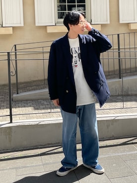 「ブレザーコーデ」｜nabeさん（メンズ・168cm）の春コーディネート