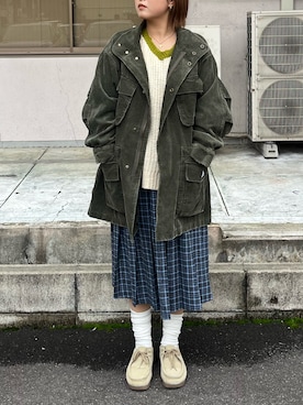 「アイテム（モッズコート）」を使った、gnk93さん（レディース・164cm）の秋コーディネート