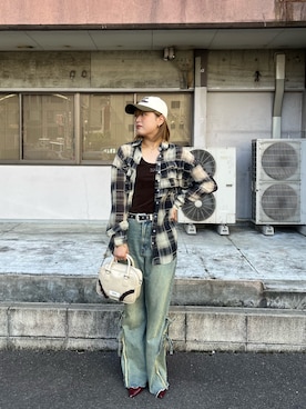 「アイテム（キャップ）」を使った、gnk93さん（レディース・163cm）の夏コーディネート