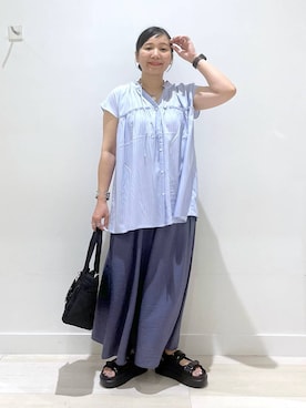 「アイテム（バッグ）」を使った、manasangwさん（レディース・155cm・30代）の夏コーディネート