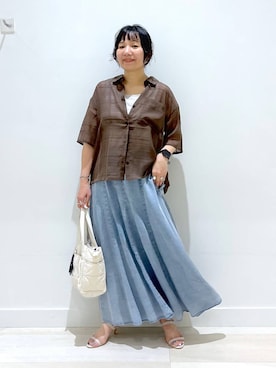 「アイテム（スカート）」を使った、manasangwさん（レディース・155cm・40代）の夏コーディネート