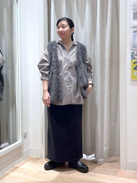 「アイテム（ベスト）」を使った、manasangwさん（レディース・155cm・40代）の秋コーディネート