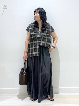 「バッグ」｜「アイテム（アクセサリー）」を使った、manasangwさん（レディース・155cm）の夏コーディネート