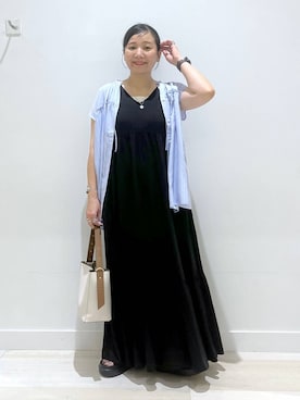 「GLOBAL WORK（グローバルワーク）のスペ軽5WAYショルダー/253022（ショルダーバッグ）」を使った、manasangwさん（レディース・155cm・30代）の夏コーディネート