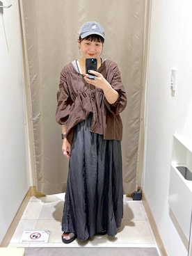 「GLOBAL WORK（グローバルワーク）のアイテム（帽子）」を使った、manasangwさん（レディース・155cm）の夏コーディネート