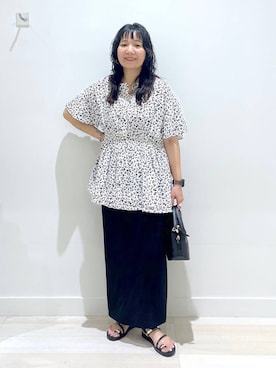 「アイテム（スカート）」を使った、manasangwさん（レディース・155cm・40代）の夏コーディネート