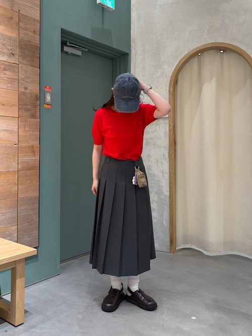 【ひんやりニット】コンパクトドライタッチクルーニット