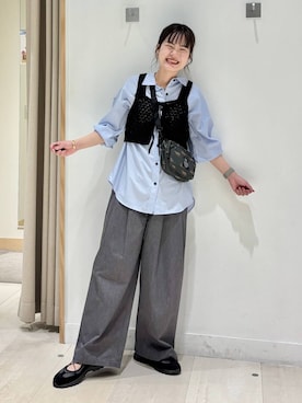 「GLOBAL WORK（グローバルワーク）のアイテム（スニーカー）」を使った、しらがさん（レディース・159cm）の夏コーディネート