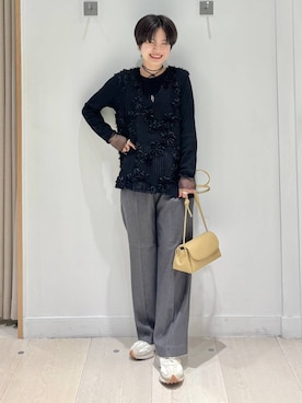 「アイテム（チョーカー）」を使った、しらがさん（レディース・159cm・30代）の秋コーディネート