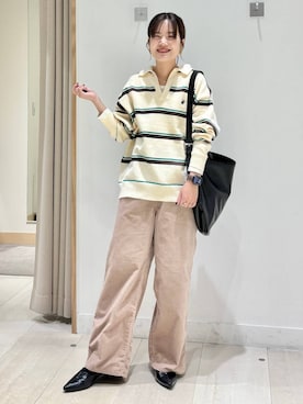 「アイテム（腕時計、ブラック系）」を使った、しらがさん（レディース・159cm）の秋コーディネート