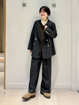 「アイテム（テーラードジャケット）」を使った、しらがさん（レディース・159cm・30代）の秋コーディネート