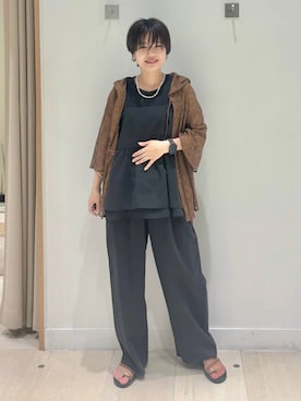 「アイテム（つなぎ/オールインワン）」を使った、しらがさん（レディース・159cm・30代）の夏コーディネート