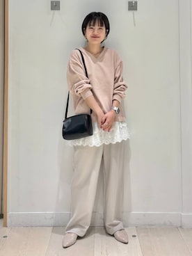 「GLOBAL WORK（グローバルワーク）のアイテム（リング）」を使った、しらがさん（レディース・159cm）の春コーディネート