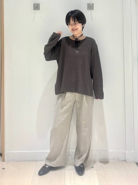 「アイテム（デジタル腕時計）」を使った、しらがさん（レディース・159cm）の秋コーディネート