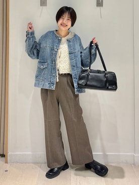 「GLOBAL WORK（グローバルワーク）のアイテム（リング）」を使った、しらがさん（レディース・159cm）の春コーディネート