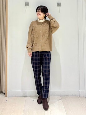 「アイテム（カーディガン/ボレロ）」を使った、しらがさん（レディース・159cm・30代）の冬コーディネート