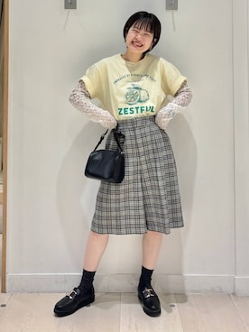 「GLOBAL WORK（グローバルワーク）のアイテム（リング）」を使った、しらがさん（レディース・159cm）の春コーディネート