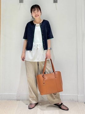 「GLOBAL WORK（グローバルワーク）のステンレス2点セットリング/612362（リング、ゴールド系）」を使った、しらがさん（レディース・158cm）の夏コーディネート