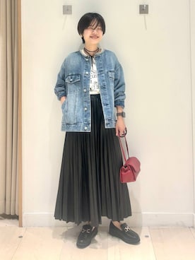 「アイテム（チョーカー）」を使った、しらがさん（レディース・159cm・30代）の秋コーディネート