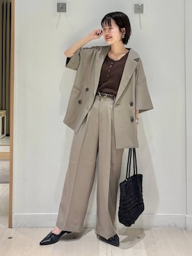 「GLOBAL WORK（グローバルワーク）のアイテム（ジャケット/アウター）」を使った、しらがさん（レディース・159cm）の春コーディネート