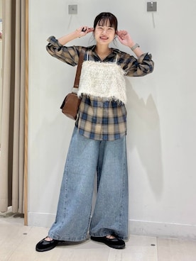 「GLOBAL WORK（グローバルワーク）のアイテム（パンツ）」を使った、しらがさん（レディース・159cm）の夏コーディネート